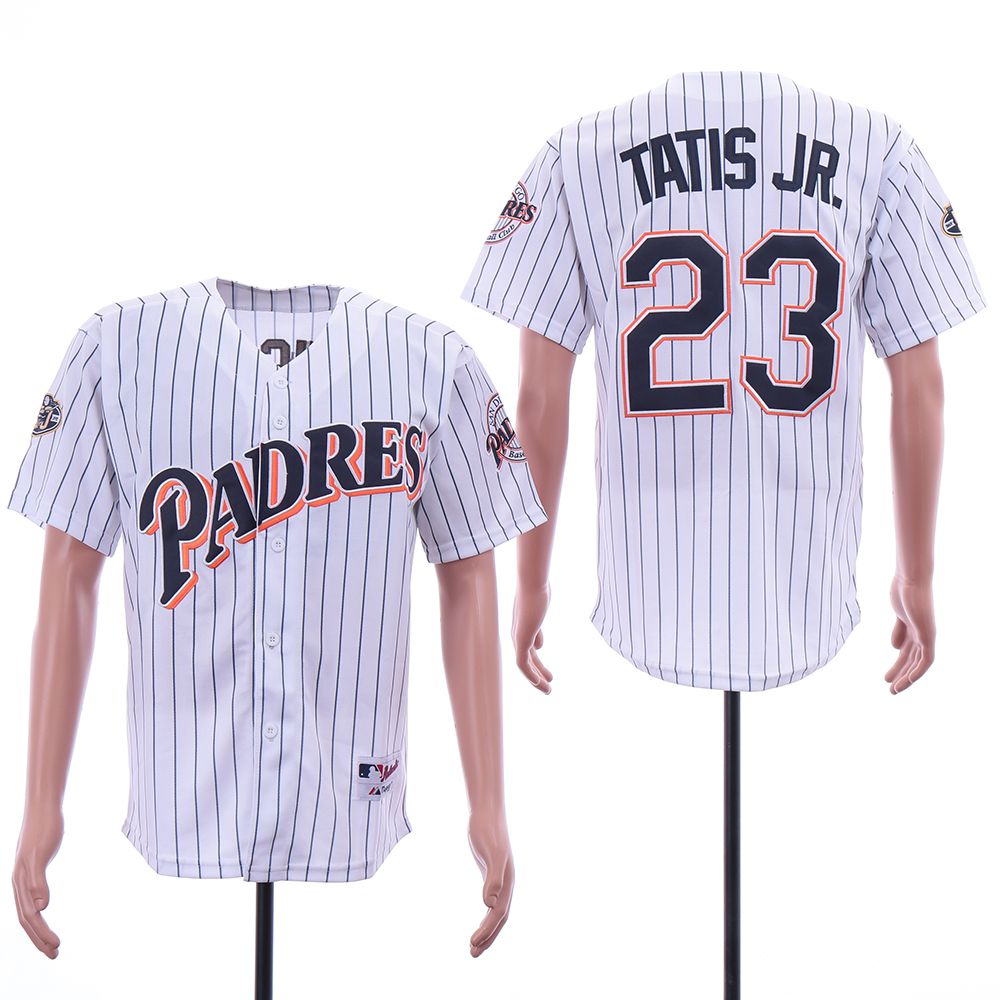 Men San Diego Padres #23 Tatis jr White MLB Jerseys->cleveland indians->MLB Jersey